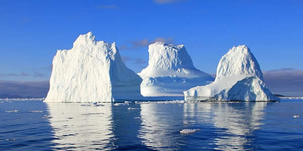 a photograph of an iceberg