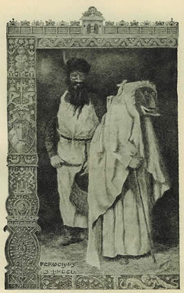 a robed figure wearing a bestial mask