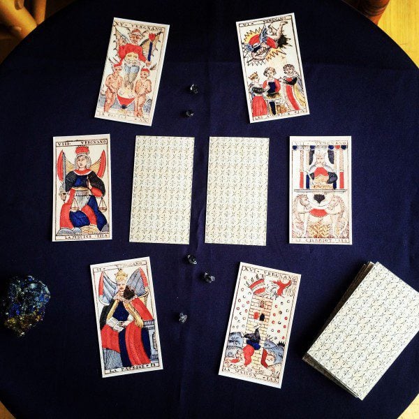 Vergnano Tarot, 1827, my own facsimile (Photo: Camelia Elias)