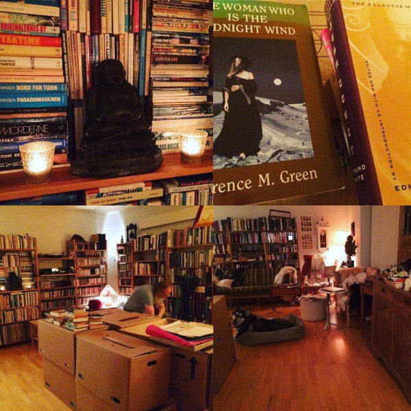 a collage of photographs of the author's apartment