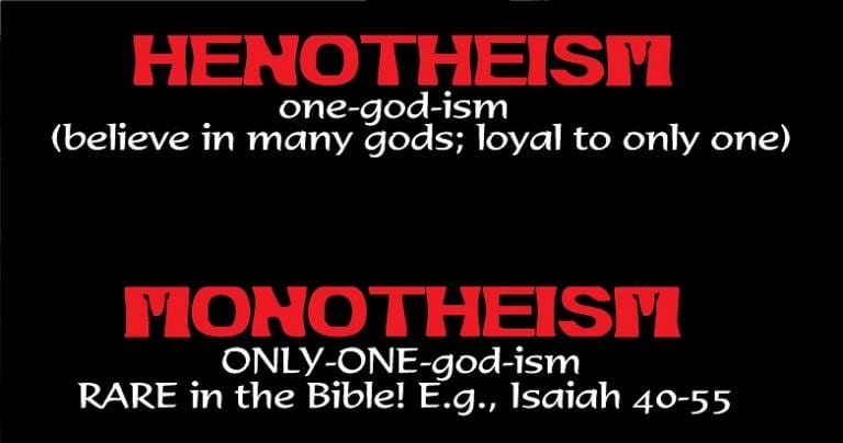 Halloween distinctions between Monotheism and Henotheism