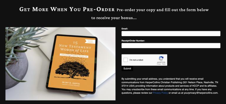 Preorder “Perks” For 15 New Testament Words Of Life | Nijay Gupta