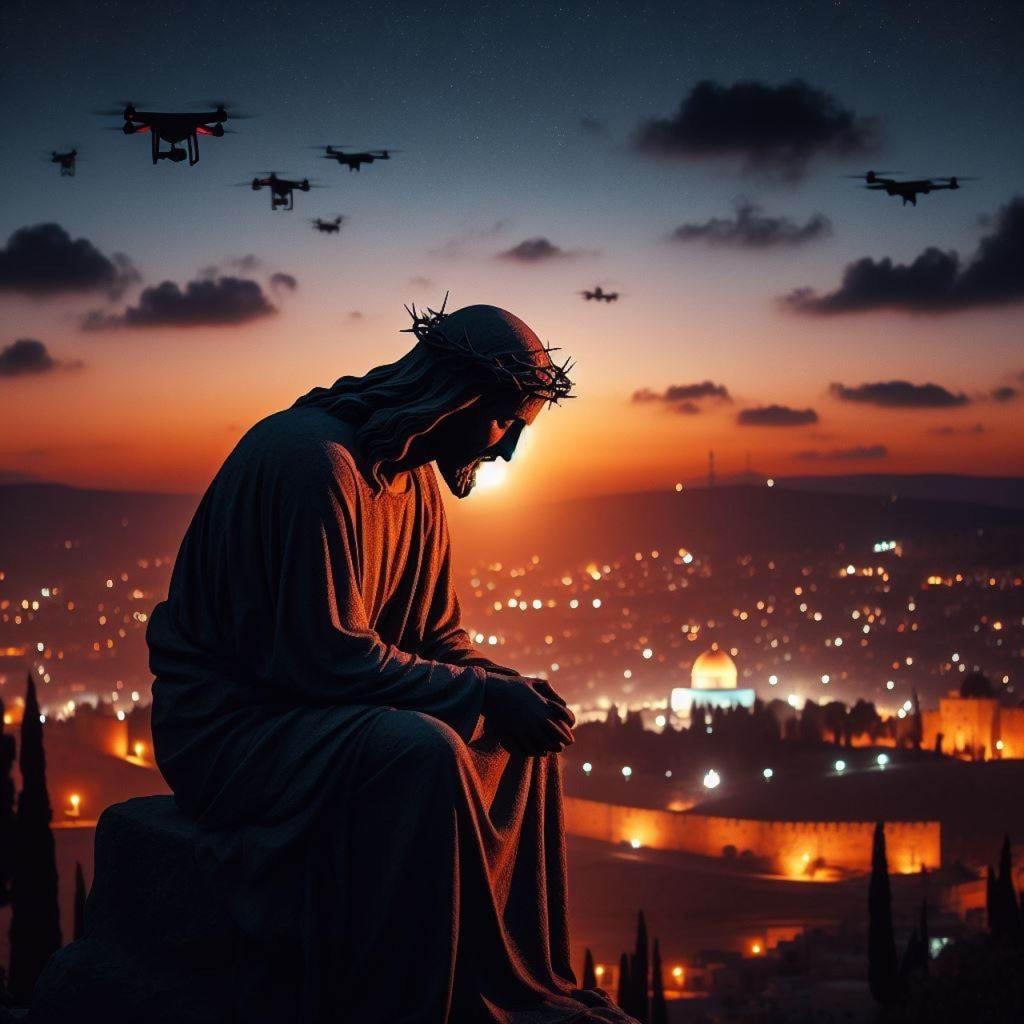 Jesus with Jerusalem in the background