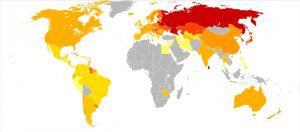 Suicide world map