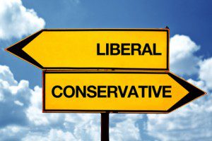 Liberal and conservative