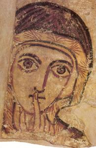 Saint Anne giving the symbol of silence