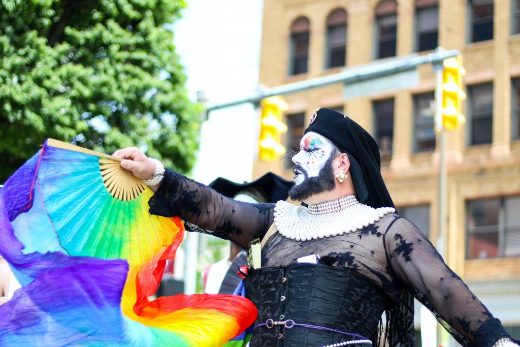  A member of the Sisters of Perpetual Indulgence displaying their Pride in full garb. Photo by Rosemary Ketchum from Pexels