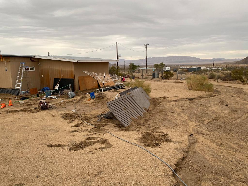 We spent hours digging sand here to divert water.