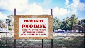 billboard about community food bank
