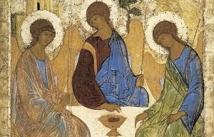 Detail of Andrei Rublev's "Old Testament Trinity."