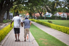 The two injured people helping each other out. Harsha K R on Flickr