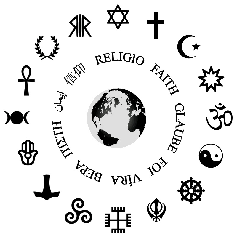 Religious circle image by various contributors on Wikimedia