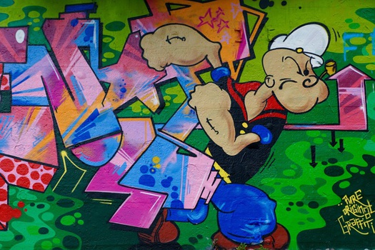 Popeye image by Hebi B. from unknown Artist-graffiti on Pixabay