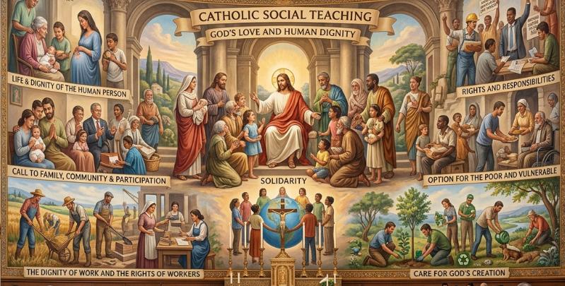 Catholicism. Humans. God.