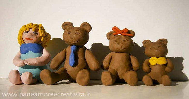 Goldilocks and three bears dolls