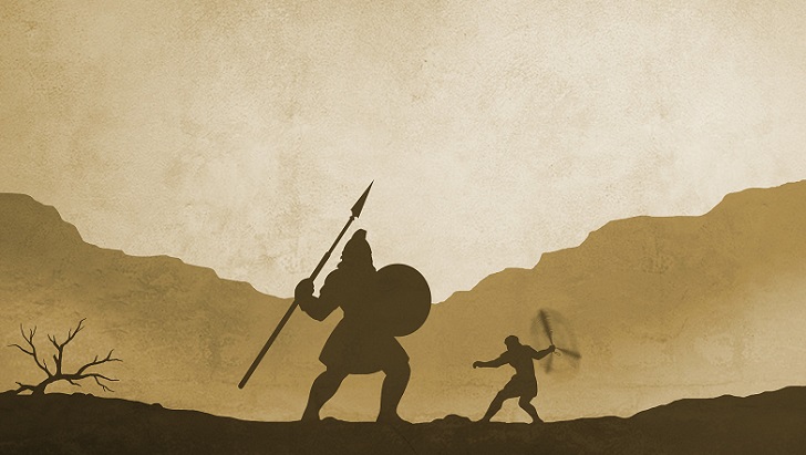 Weaponizing the Bible in Defense of Guns. David and Goliath