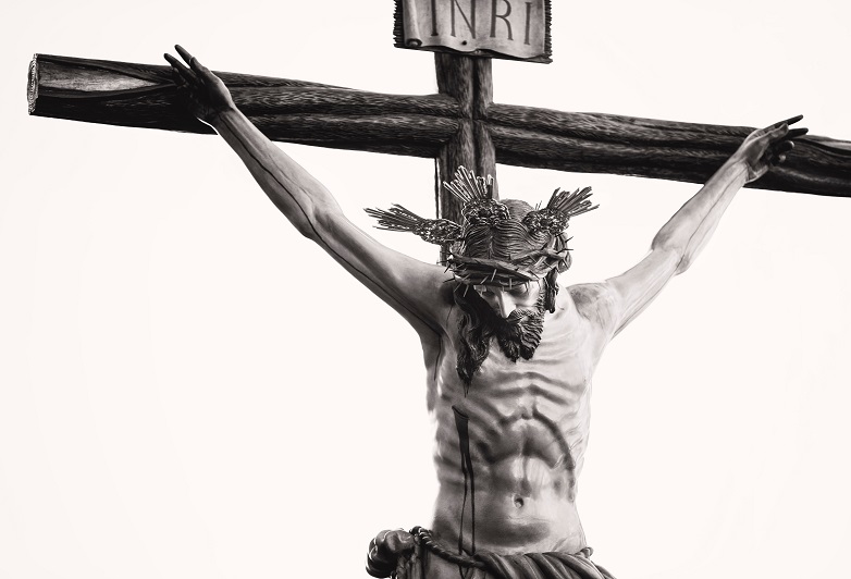 No, Jesus’ Death Was Not Your Fault. Photo of crucifix statue. 