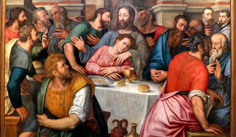 Judas Iscariot leaves Jesus and disciples at Last Supper