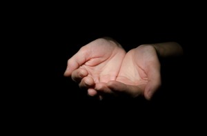 Outstretched Cupped Hands by George Hodan