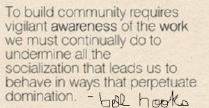 to build community bell hooks