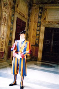 Swiss Guard standing at attention