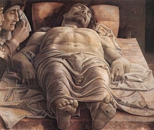 The Lamentation Over the Dead Christ by Mantegna