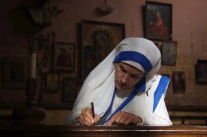 Mother Teresa writing letter