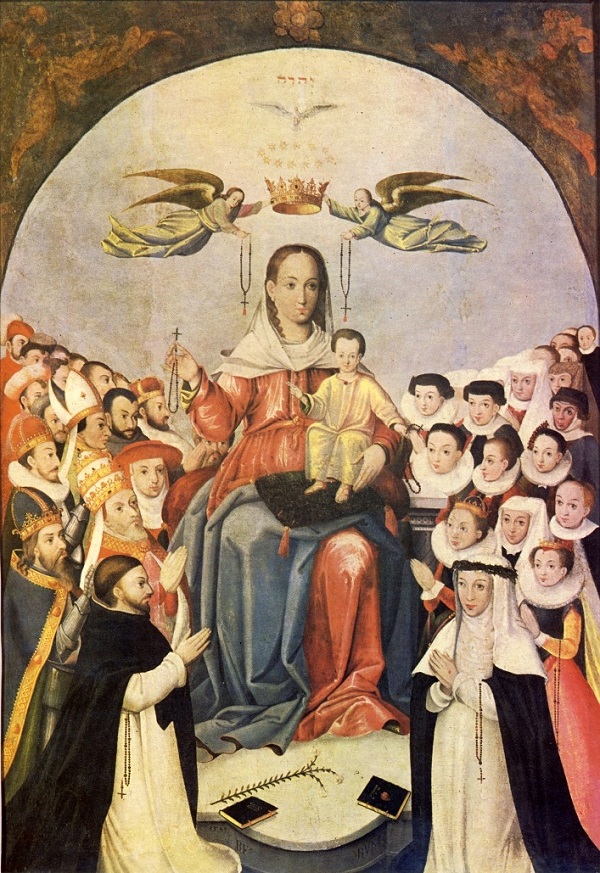 OUR LADY OF THE ROSARY By Anonymous (Kraków) [Public domain], via Wikimedia Commons