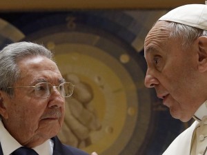Pope Francis and Raul Castro