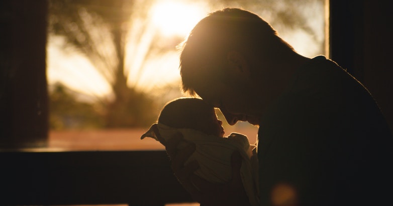 An image to show a father being meek.