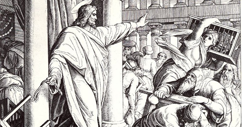 Mere Anglicanism: comparing the condemnation of the moneychangers to the patriarchalists.