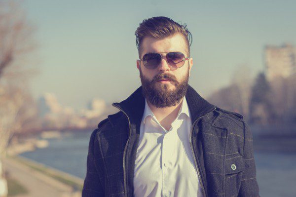Hipster style bearded man