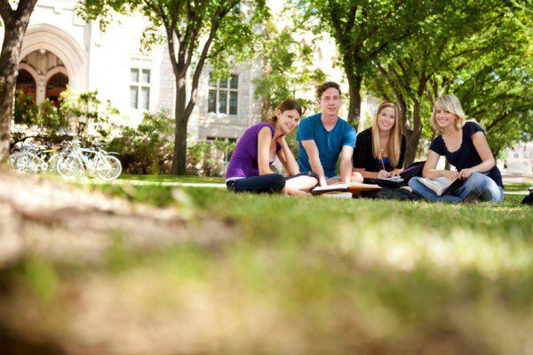 Happy Students on Campus