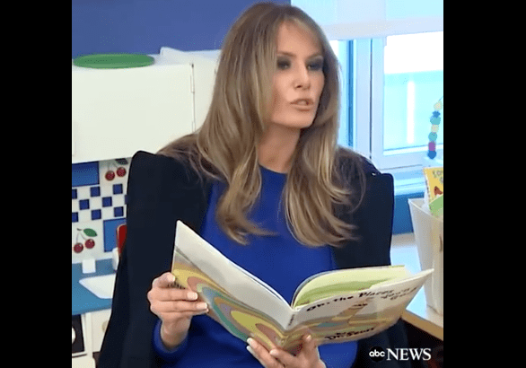 was melania reading a prompter in pennsylvania