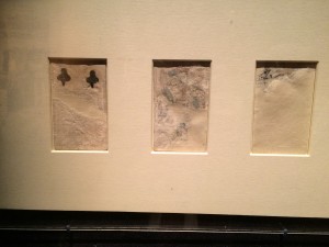 The next set of photos is from Vatican Splendors. These are old playing cards that were found mixed into mortar to patch holes in the Sistine Chapel