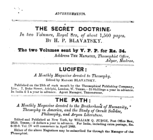 Adelphi: Blavatsky Publishes The Theosophical Glossary.