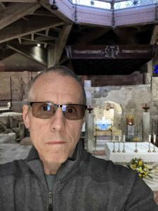 Fred in the RC Church of the Annunciation, Nazareth