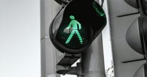 Pedestrian green light.