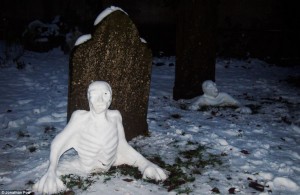 Zombie snow people by Jen Hutchinson, UK