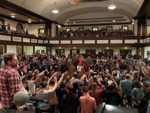 Asbury University Chapel, revival scene