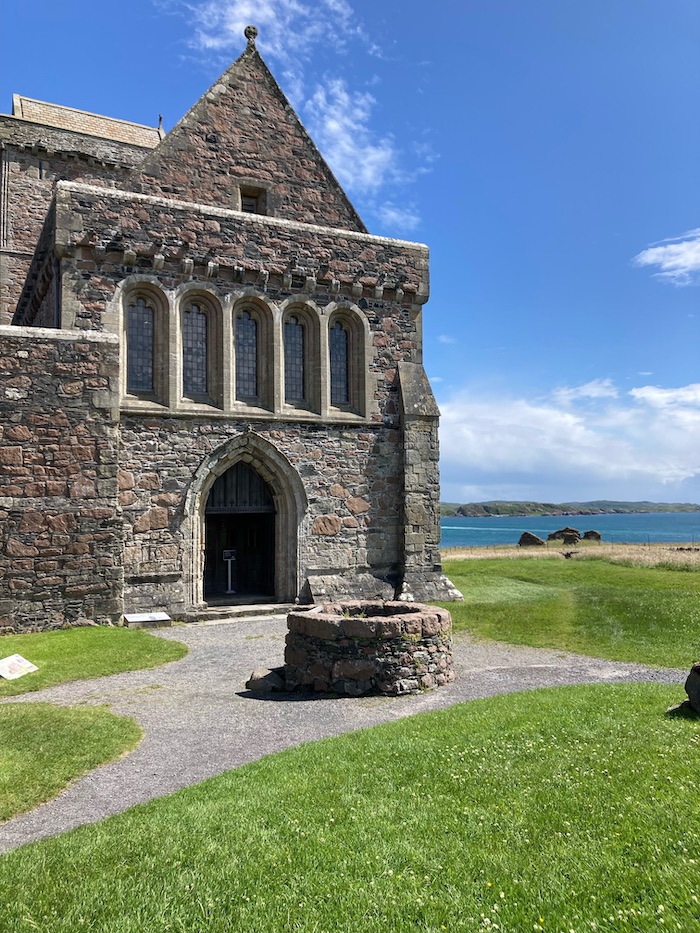 entrance to Iona Abbey in Scotland