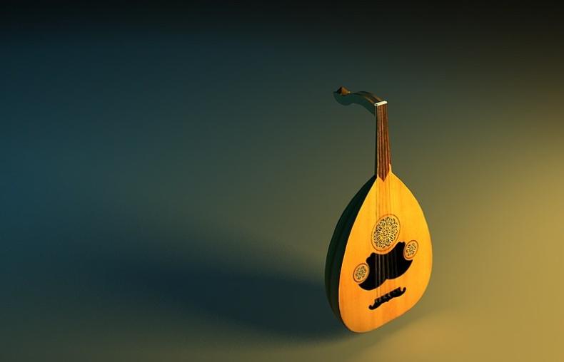 An oud, a musical instrument similar to a guitar used in Middle Eastern countries