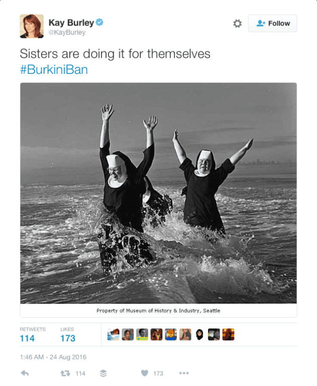 Yet more nuns on beach