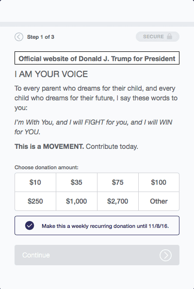 Donate Trump
