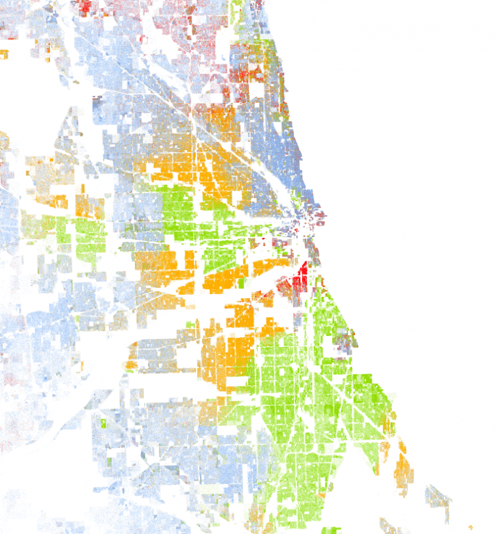 Prison reform Racial Dot Map of Chicago