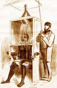 An 1858 Harper's illustration of a freezing "shower"