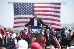 Donald Trump at a March 2016 rally in Arizona