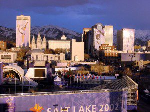 Salt Lake City during the 2002 Winter Olympics