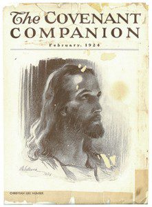 February 1924 cover of The Covenant Companion, featuring the earliest version of Sallman's "Head of Christ"