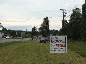 Trump-Pence sign in Cana, Virginia